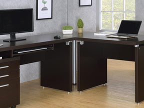 Skylar Contemporary Cappuccino Corner Table - Corner Table - Half Price Furniture