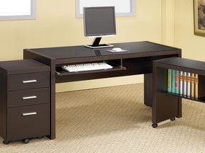 Skeena Computer Desk with Keyboard Drawer Cappuccino Skeena Computer Desk with Keyboard Drawer Cappuccino Half Price Furniture