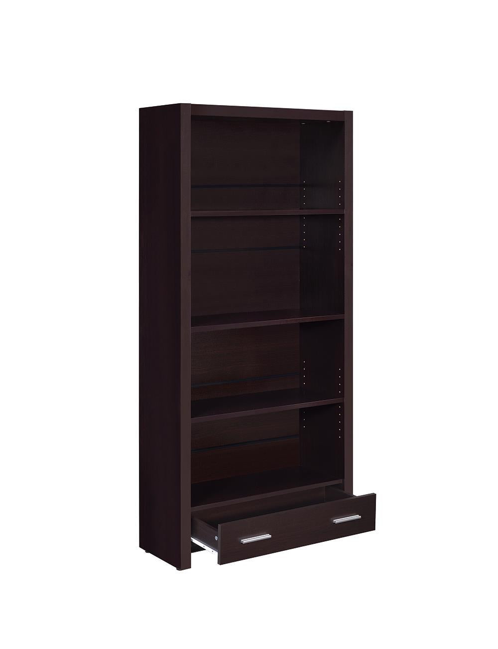 Skylar 5-shelf Bookcase with Storage Drawer Cappuccino - Half Price Furniture