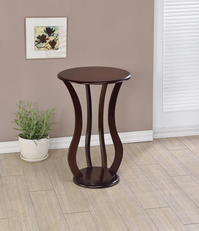 Elton Round Top Accent Table Cherry Half Price Furniture