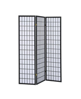 Carrie 3-panel Folding Screen Black and White - Room Divider - Half Price Furniture