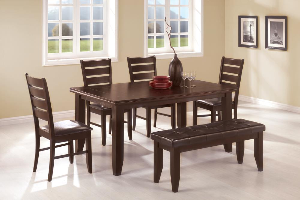 Dalila Ladder Back Side Chairs Cappuccino and Black (Set of 2) - Dining Chair - Half Price Furniture