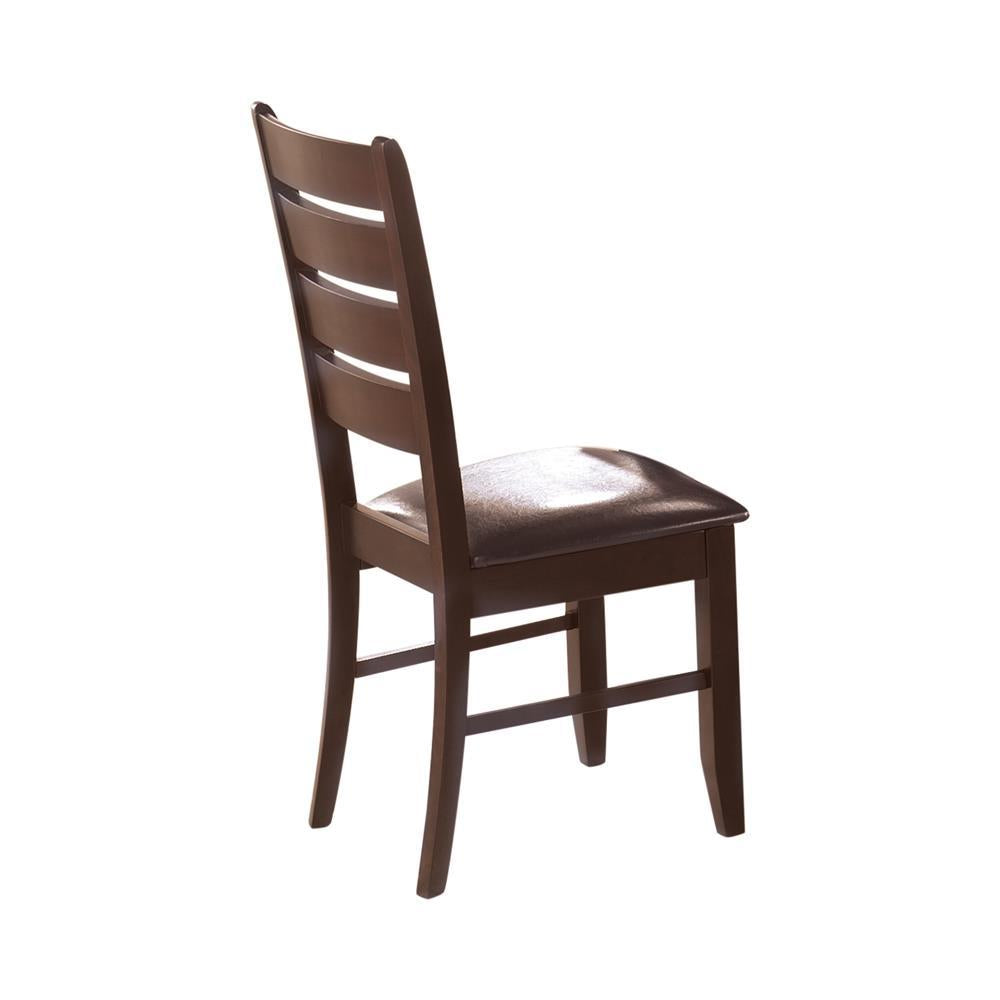 Dalila Ladder Back Side Chairs Cappuccino and Black (Set of 2) - Dining Chair - Half Price Furniture