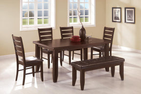 Dalila Tufted Upholstered Dining Bench Cappuccino and Black - Bench - Half Price Furniture