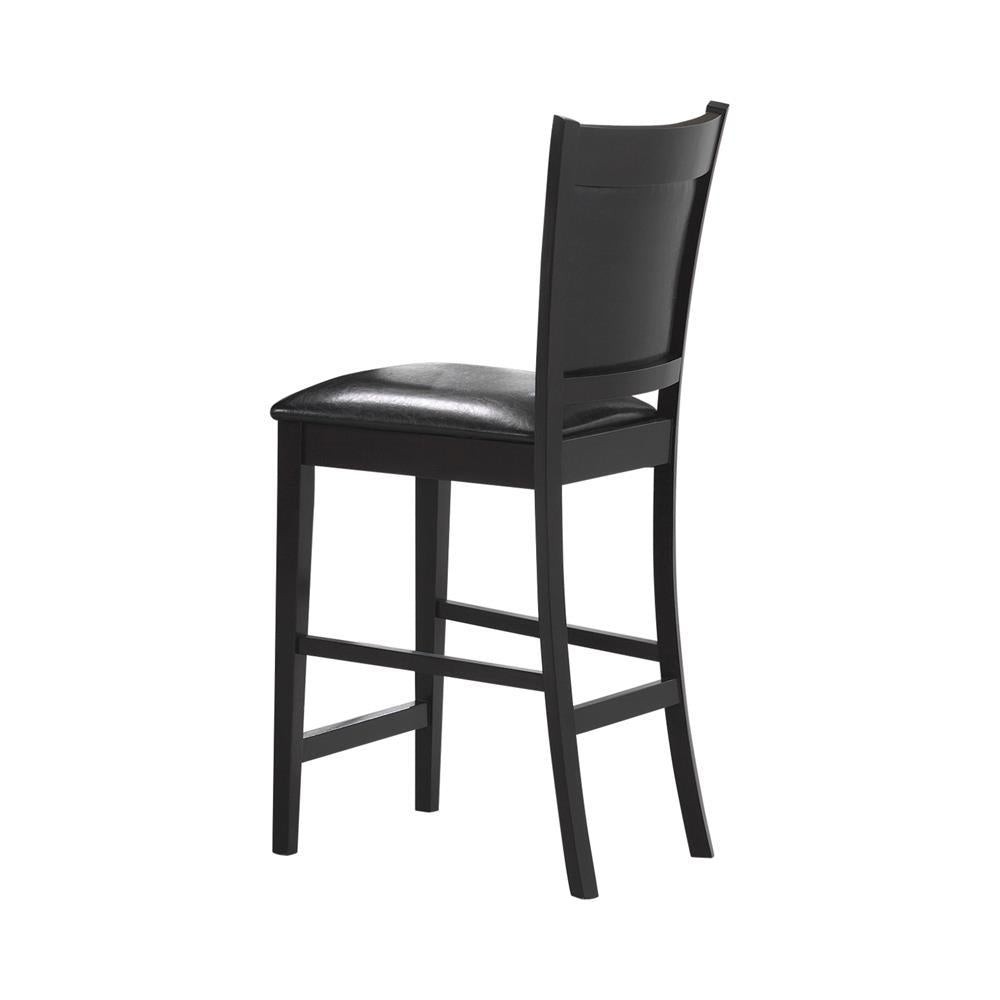 Jaden Upholstered Counter Height Stools Black and Espresso (Set of 2) - Half Price Furniture