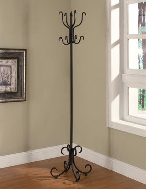 Kiefer Coat Rack with 12 Hooks Black Half Price Furniture