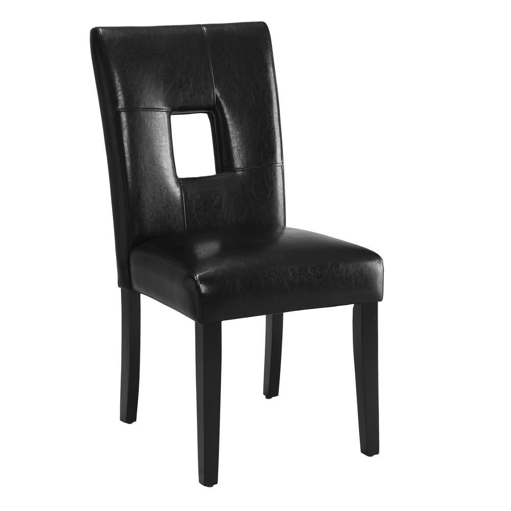 Shannon Open Back Upholstered Dining Chairs Black (Set of 2) - Half Price Furniture