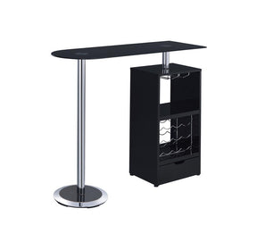 Koufax 1-drawer Bar Table Glossy Black  Half Price Furniture