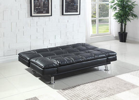 Dilleston Tufted Back Upholstered Sofa Bed Black - Half Price Furniture