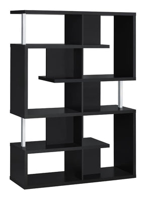 Hoover 5-tier Bookcase Black and Chrome Hoover 5-tier Bookcase Black and Chrome Half Price Furniture