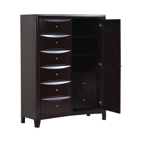 Phoenix 6-drawer Door Chest Deep Cappuccino - Chest - Half Price Furniture
