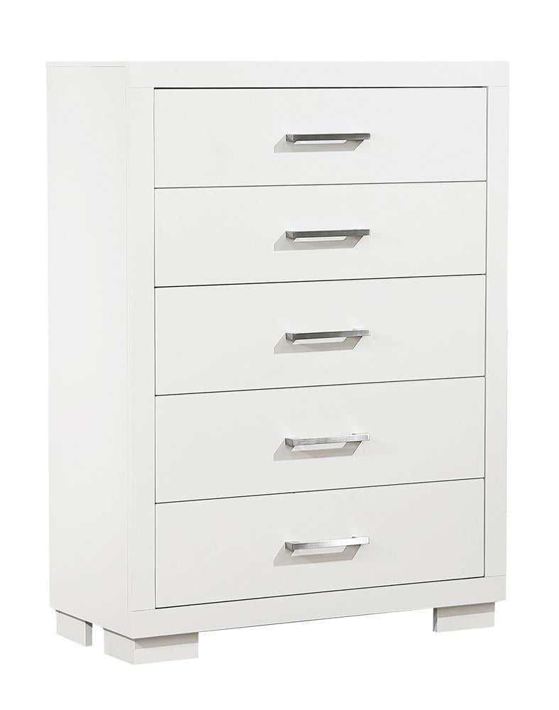 Jessica 5-drawer Chest White - Half Price Furniture