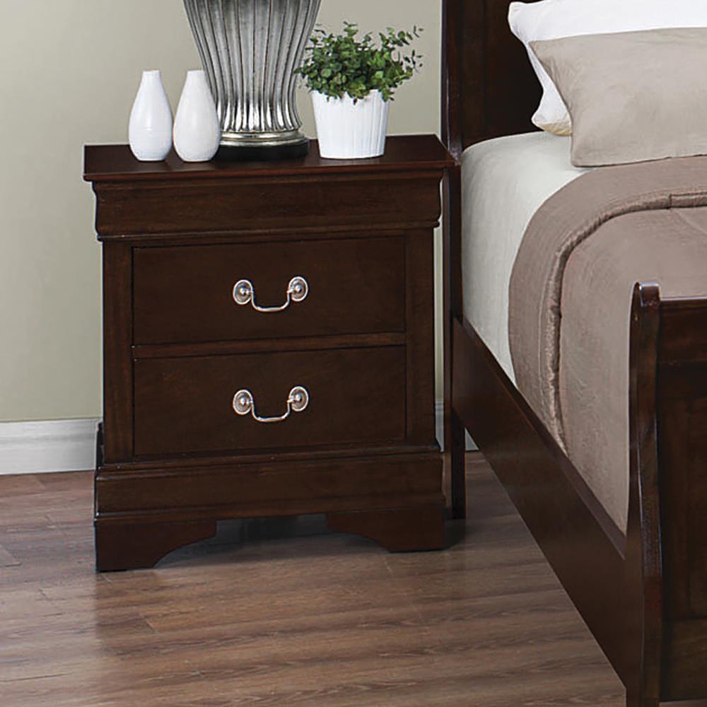 Louis Philippe 2-drawer Nightstand Cappuccino - Half Price Furniture