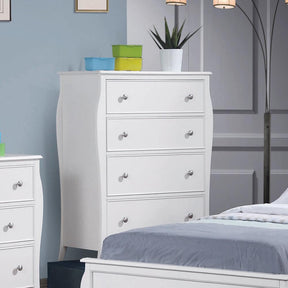 Dominique 4-drawer Chest Cream White Half Price Furniture