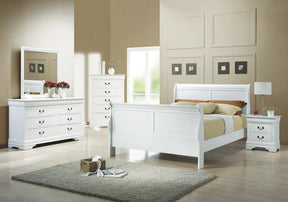 Louis Philippe Full Sleigh Panel Bed White Half Price Furniture