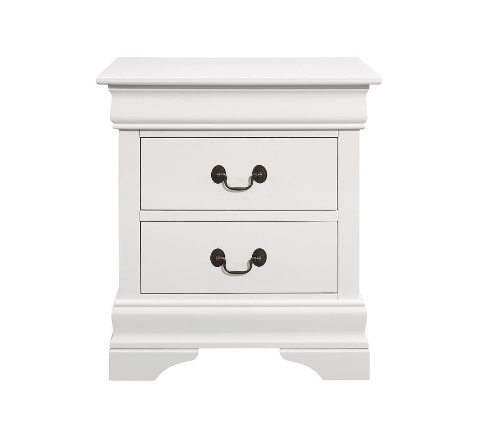 Louis Philippe 2-drawer Nightstand White Louis Philippe 2-drawer Nightstand White Half Price Furniture