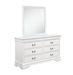 Louis Philippe 6-drawer Dresser White - Dresser - Half Price Furniture