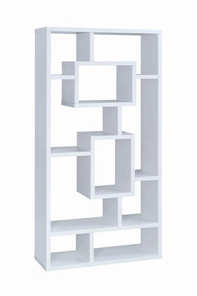 Howie 10-shelf Bookcase White Howie 10-shelf Bookcase White Half Price Furniture