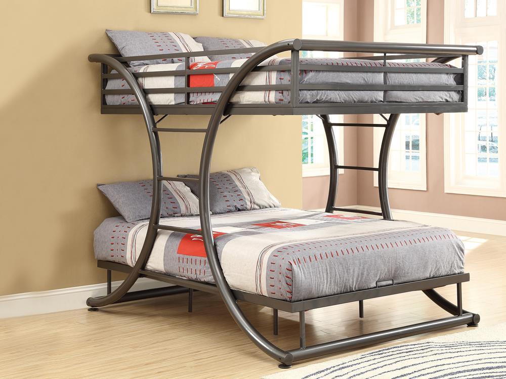 Stephan Full Over Full Bunk Bed Gunmetal Stephan Full Over Full Bunk Bed Gunmetal Half Price Furniture