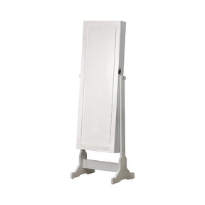 Zayas Storage Jewelry Cheval Mirror White  Half Price Furniture