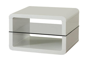 Elana Square 2-shelf End Table Glossy White - End Table - Half Price Furniture
