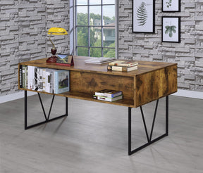 Analiese 4-drawer Writing Desk Antique Nutmeg Half Price Furniture