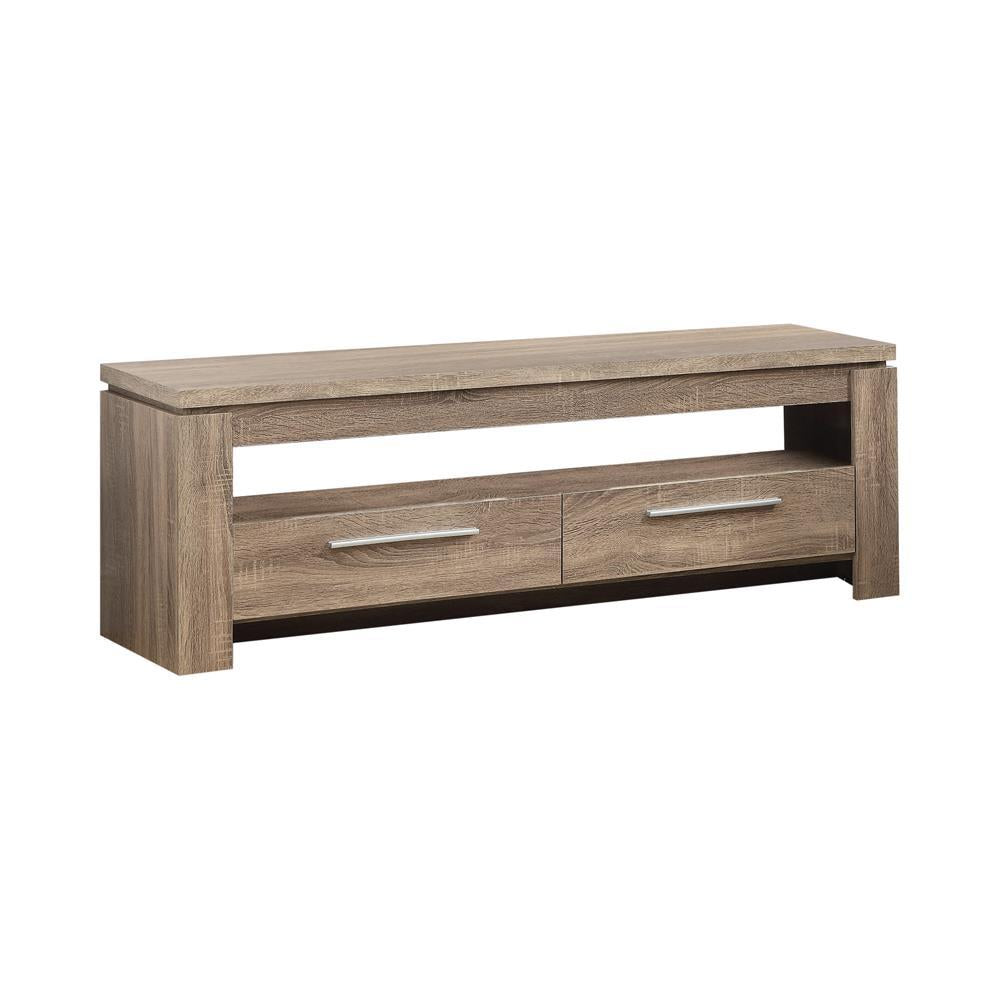 Elkton 2-drawer TV Console Weathered Brown Elkton 2-drawer TV Console Weathered Brown Half Price Furniture