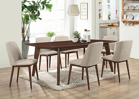 Malone Rectangular Dining Table Dark Walnut - Dining Table - Half Price Furniture