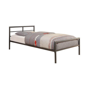 Fisher Twin Metal Bed Gunmetal - Bed - Half Price Furniture