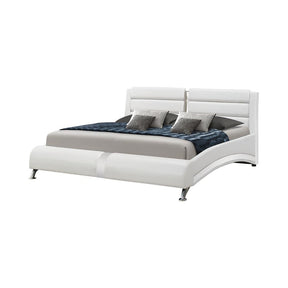 Jeremaine California King Upholstered Bed White - Bed - Half Price Furniture