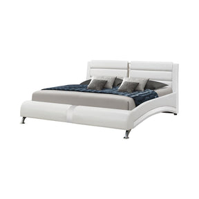 Jeremaine Queen Upholstered Bed White - Bed - Half Price Furniture