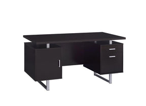 Lawtey Rectangular Storage Office Desk Cappuccino - Desk - Half Price Furniture