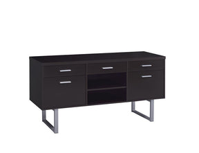 Lawtey 5-drawer Credenza with Adjustable Shelf Cappuccino - Half Price Furniture