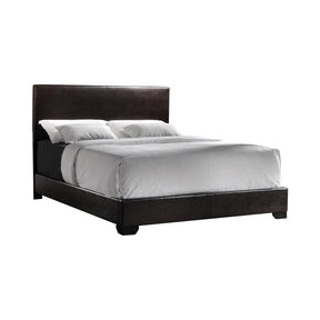 Conner California King Upholstered Panel Bed Dark Brown - Bed - Half Price Furniture