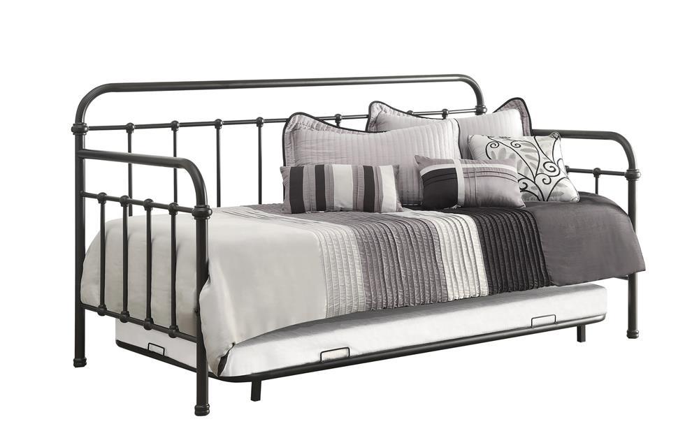 Livingston Daybed with Trundle Dark Bronze - Half Price Furniture