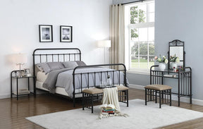 Livingston California King Panel Metal Bed Dark Bronze Livingston California King Panel Metal Bed Dark Bronze Half Price Furniture