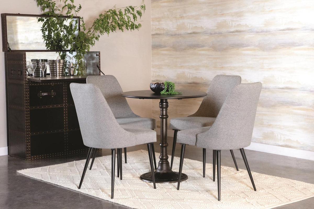 Oswego Round Bistro Dining Table Bronze - Dining Table - Half Price Furniture