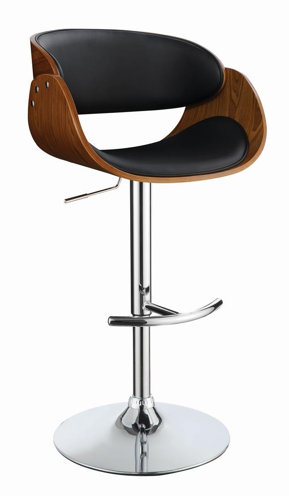 Dana Adjustable Bar Stool Black and Chrome - Barstool - Half Price Furniture