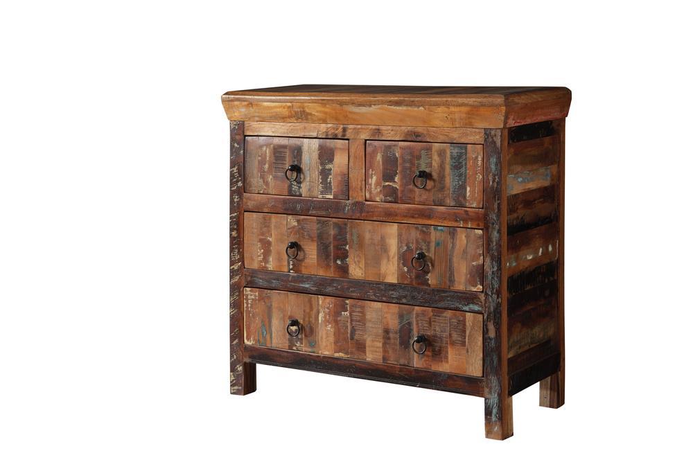 Harper 4-drawer Accent Cabinet Reclaimed Wood  Half Price Furniture