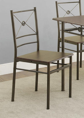 Anna 5-piece Rectangular Dining Set Dark Bronze - Dining Room Set - Half Price Furniture