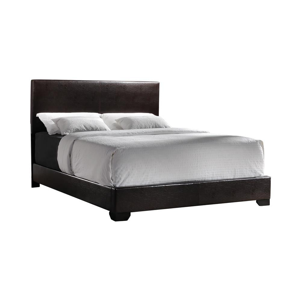Conner Twin Upholstered Panel Bed Dark Brown Conner Twin Upholstered Panel Bed Dark Brown Half Price Furniture