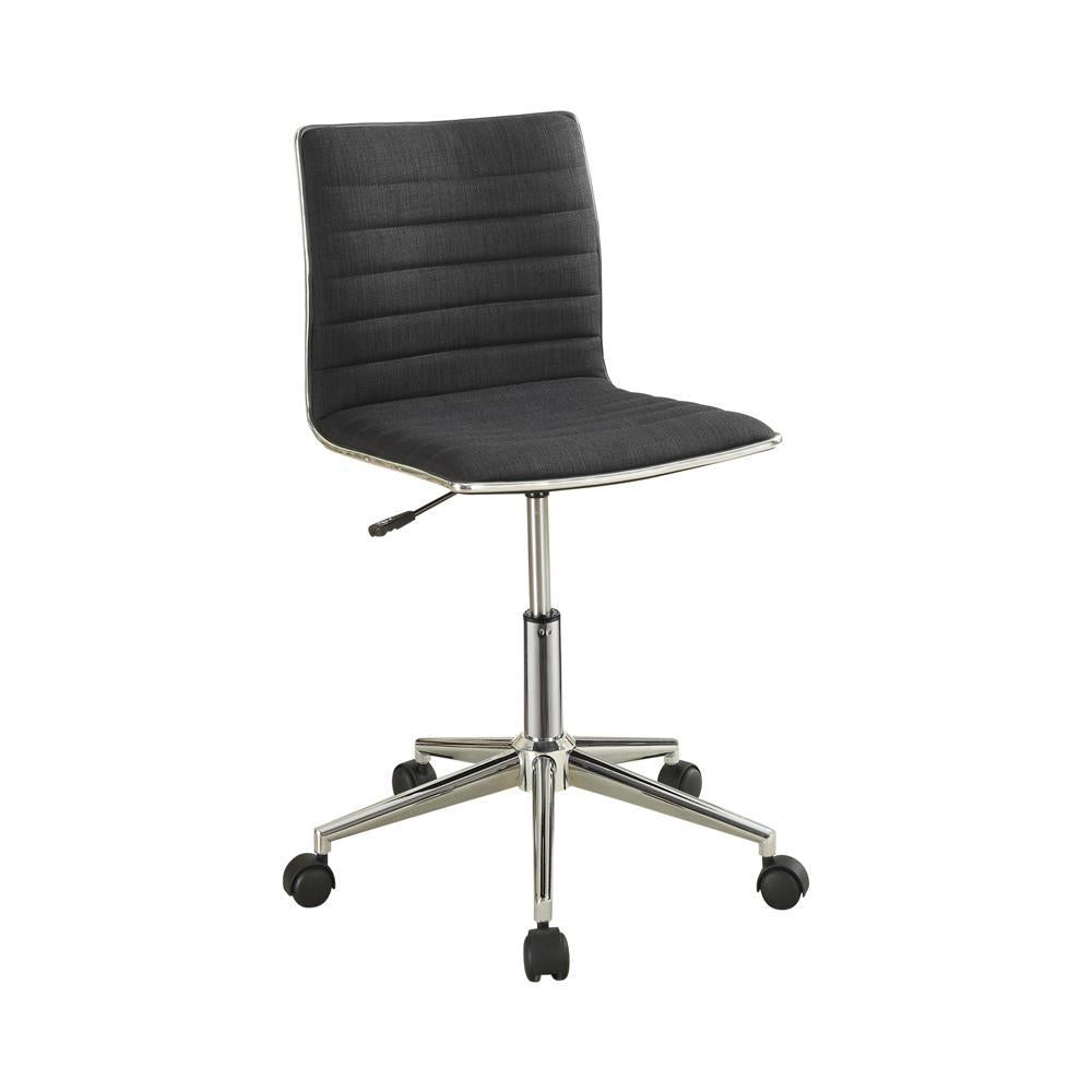 Chryses Adjustable Height Office Chair Black and Chrome  Half Price Furniture