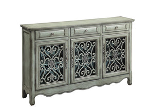 Madeline 3-door Accent Cabinet Antique Green - Accent Cabinet - Half Price Furniture
