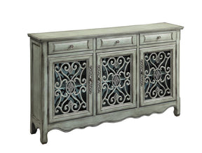 Madeline 3-door Accent Cabinet Antique Green  Half Price Furniture