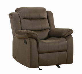 Rodman Upholstered Glider Recliner Chocolate - Recliner - Half Price Furniture