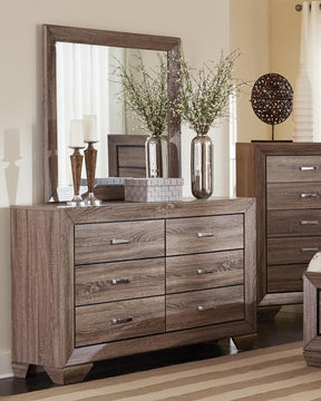 Kauffman 6-drawer Dresser Washed Taupe - Dresser - Half Price Furniture