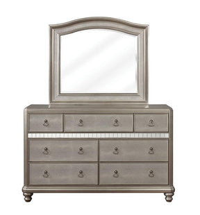 Bling Game Arched Dresser Mirror Metallic Platinum - Mirror - Half Price Furniture