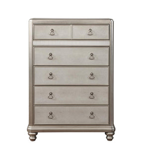 Bling Game 6-drawer Chest Metallic Platinum - Chest - Half Price Furniture