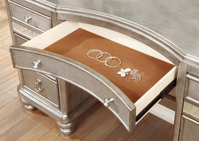 Bling Game 9-drawer Vanity Desk Metallic Platinum - Vanity - Half Price Furniture