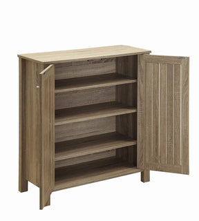 Marisa 4-shelf Shoe Cabinet Dark Taupe - Accent Cabinet - Half Price Furniture